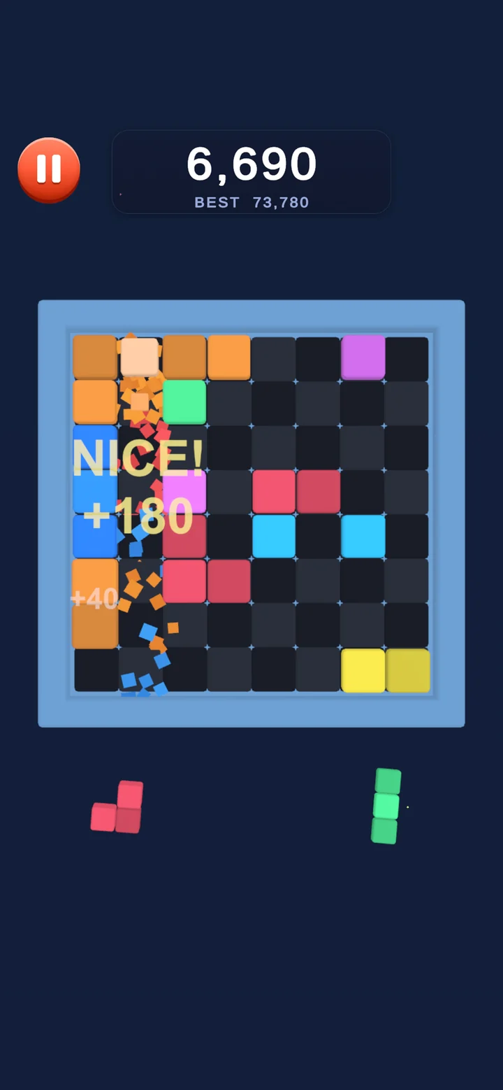 A combo clearing two lines
